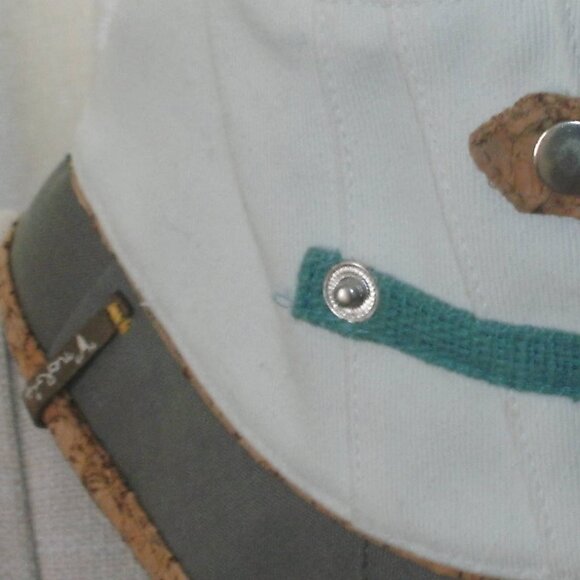 Nobis Linen Blend Cork Trim Multi Color Classic Fashion Sporty Bucket Hat OS - Picture 4 of 5